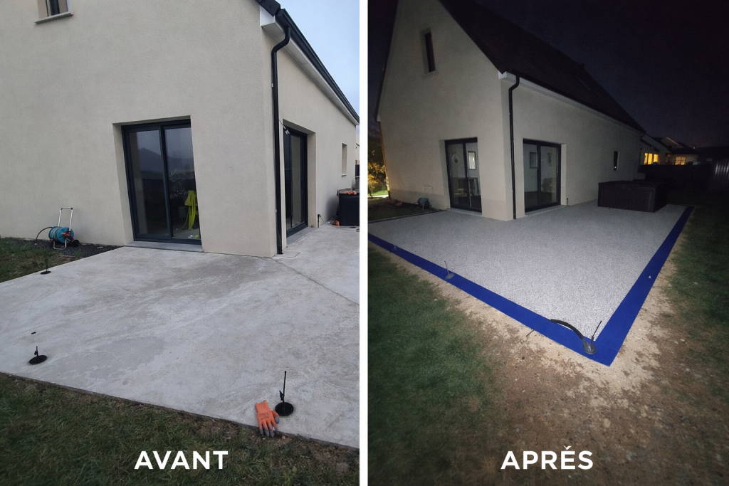 Installation de terrasse en résine à Rouen